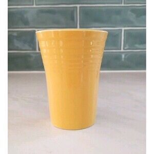 Fiesta Water Tumbler Yellow Vintage Homer Laughlin Art Deco Pottery Drinkware